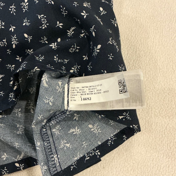 Old Navy Blue and White Sundress, Size Large - Picture 5 of 6